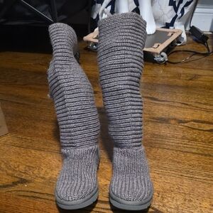UGG Gray Knit Boots